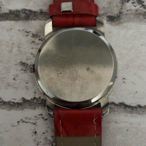 Macy’s Red Leather Women’s Watch - Picture 3 of 3